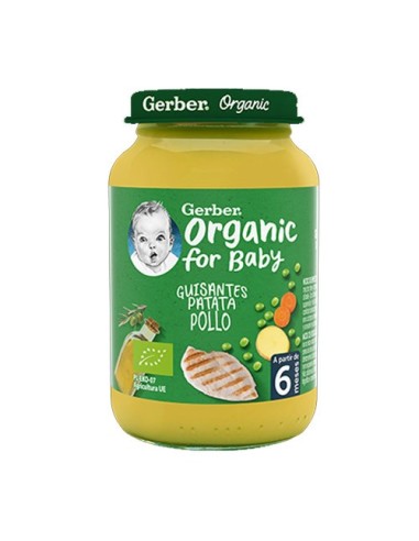 Gerber Organic Guisantes Patatas Pollo - 190 G
