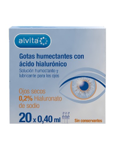 Alvita Gotas Humectantes Con Ácido Hialurónico - 20 Monodosis 0,40 ml