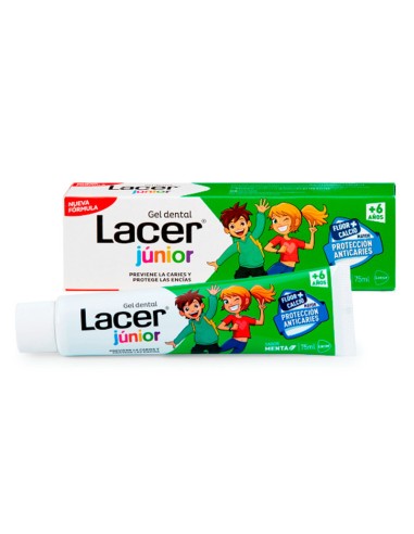 Lacer Pasta Junior Sabor Menta - 75 ml