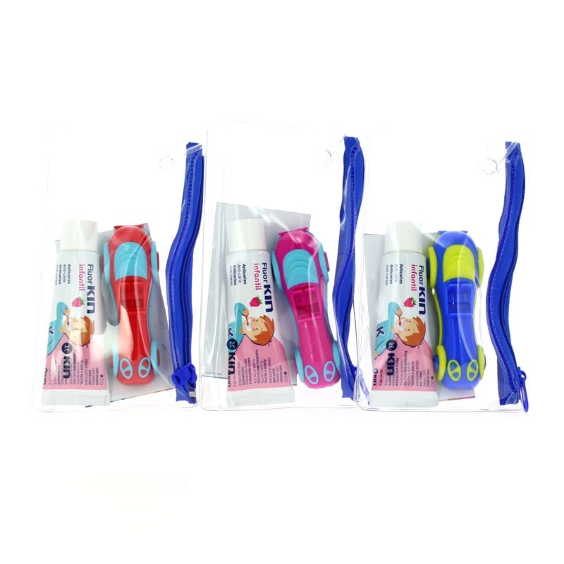REPETIDOX - Kin Cepillo Dental Infantil de Viaje + Pasta Dentífrica (25 ml) - 1 Pack