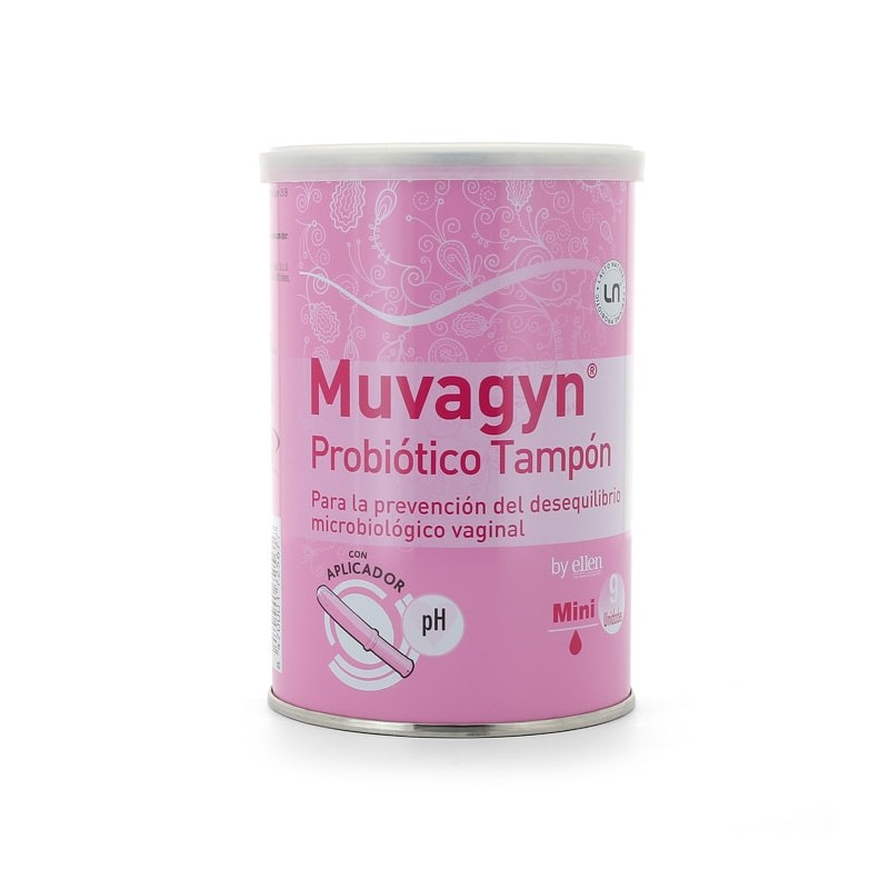 Muvagyn Probiótico Tampón Mini con Aplicador – 9 Unidades