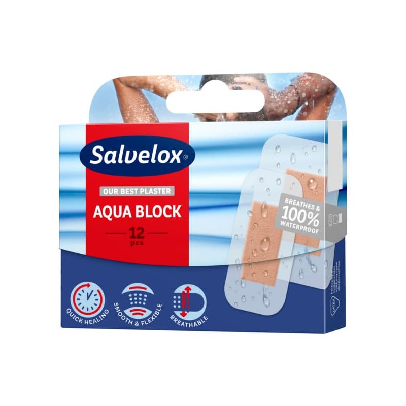 Salvelox Cura Rapid Aqua Block Apósito Resiste al Agua – 12 Unidades