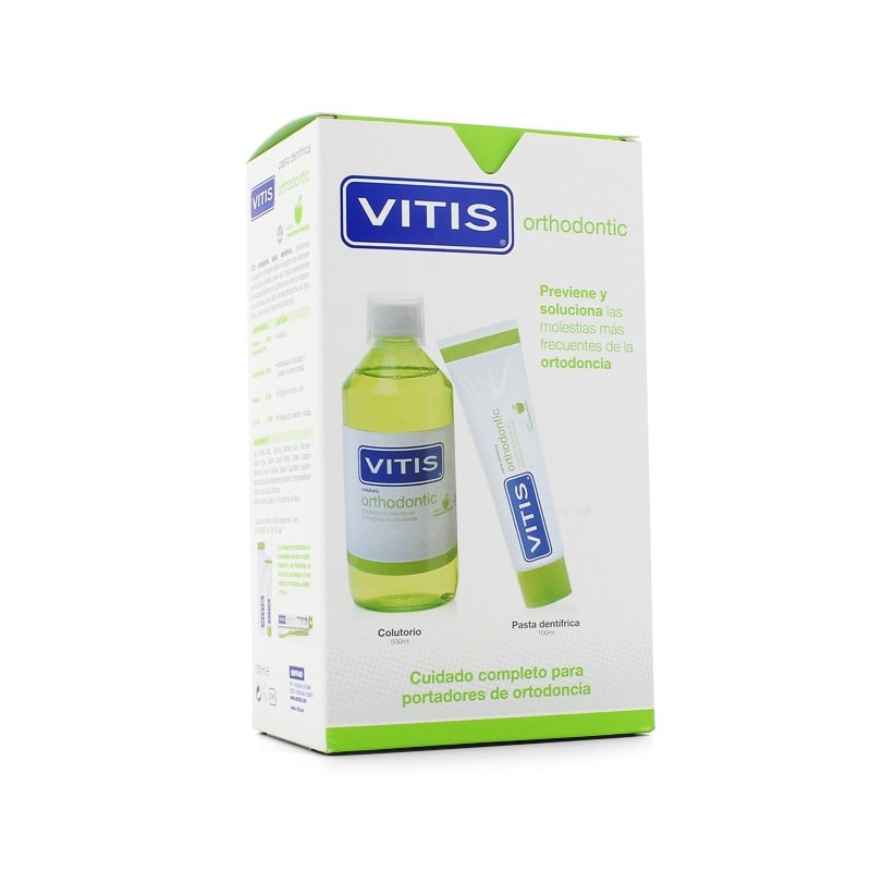 Vitis Pack Orthodontic Pasta Dentífrica (100 ml) + Colutorio (500 ml)