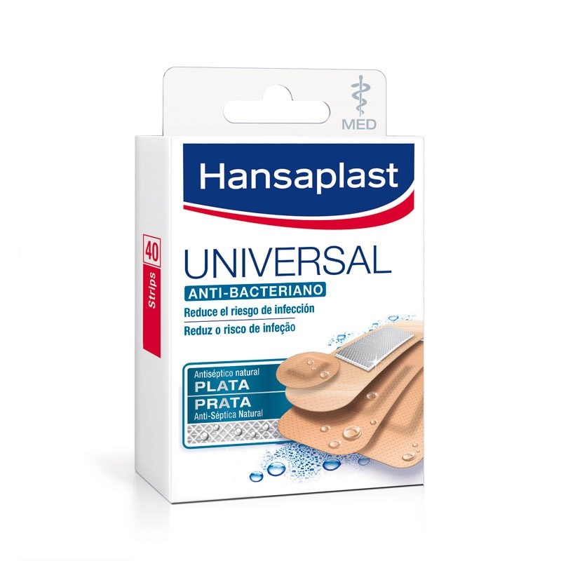Hansaplast Universal Apósito Anti-bacteriano – 40 Unidades