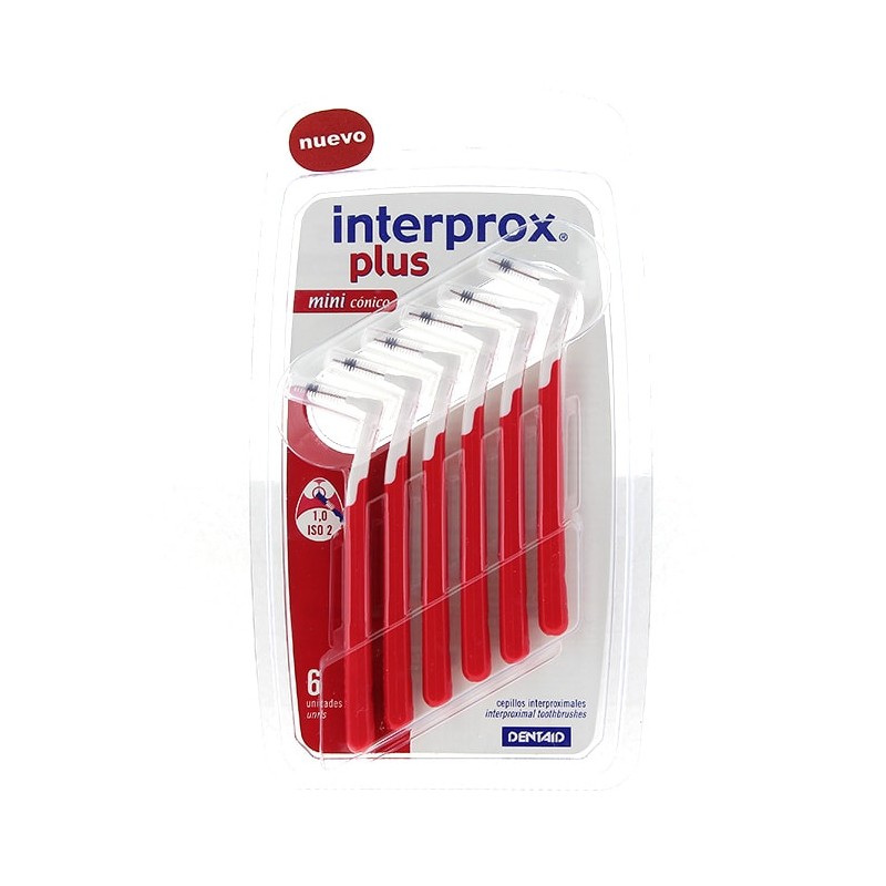 DentAid Interprox Plus Mini Cónico Cepillos Interproximales de 1.0 mm – 6 Unidades
