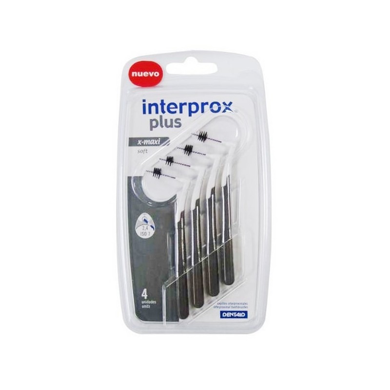 DentAid Interprox Plus X-Maxi Soft Cepillos Interproximales de 2.4 mm – 4 Unidades