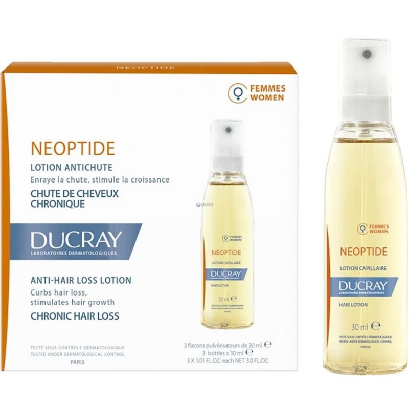 Ducray Neoptide Loción Anticaída para Mujer (3 x 30 ml)