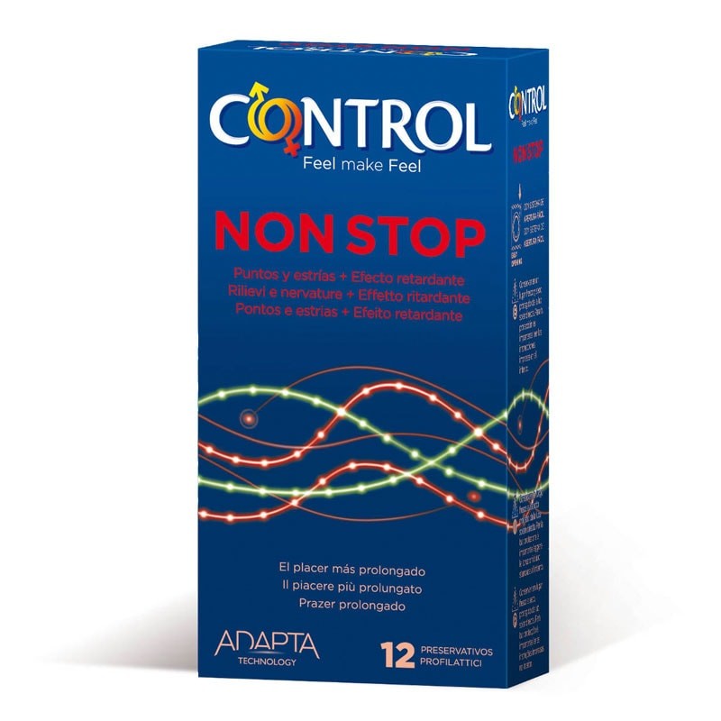 Control Non Stop Preservativo Efecto Retardante – 12 Unidades