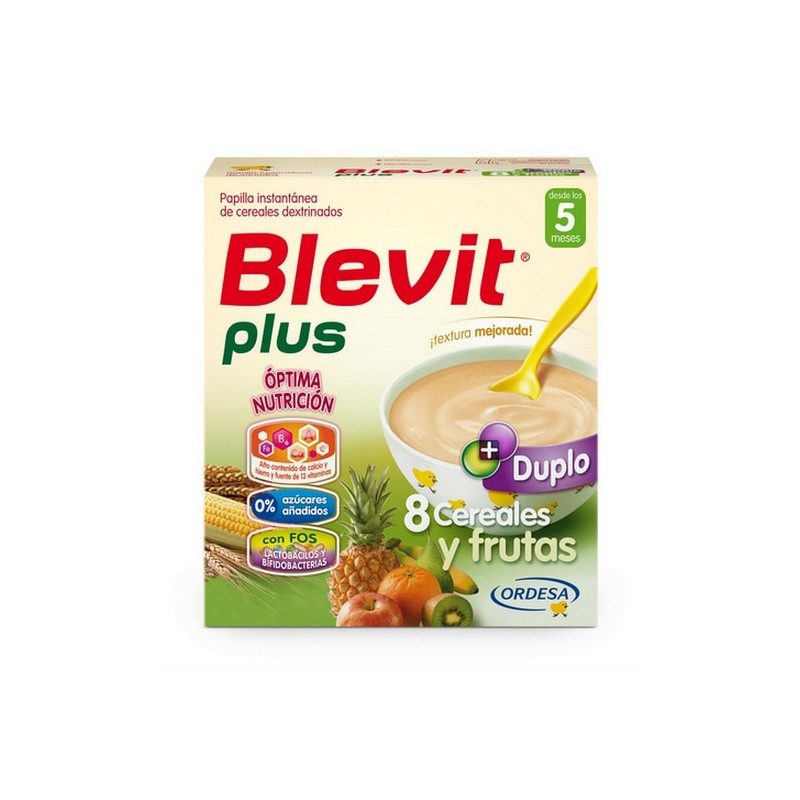 Blevit Plus Duplo 8 Cereales y Frutas (600 g)