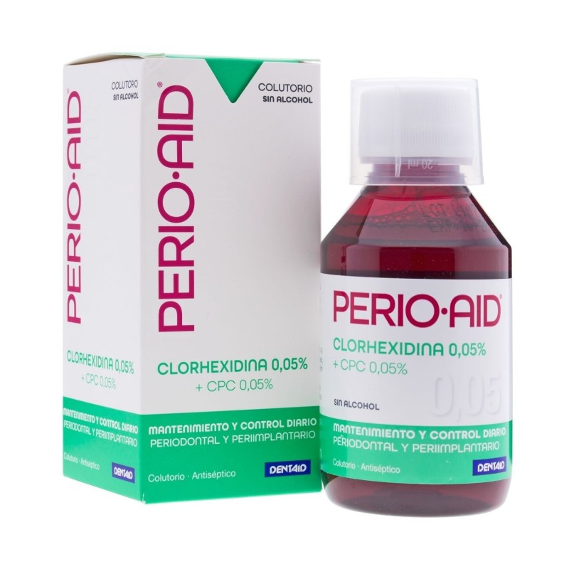 DentAid Perio Aid Colutorio CHX 0,05% + CPC 0,05% Mantenimiento y Control (150 ml)