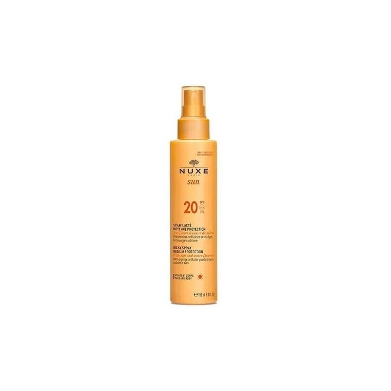 Nuxe Sun Leche Corporal y Facial en Spray SPF 20 (150 ml)