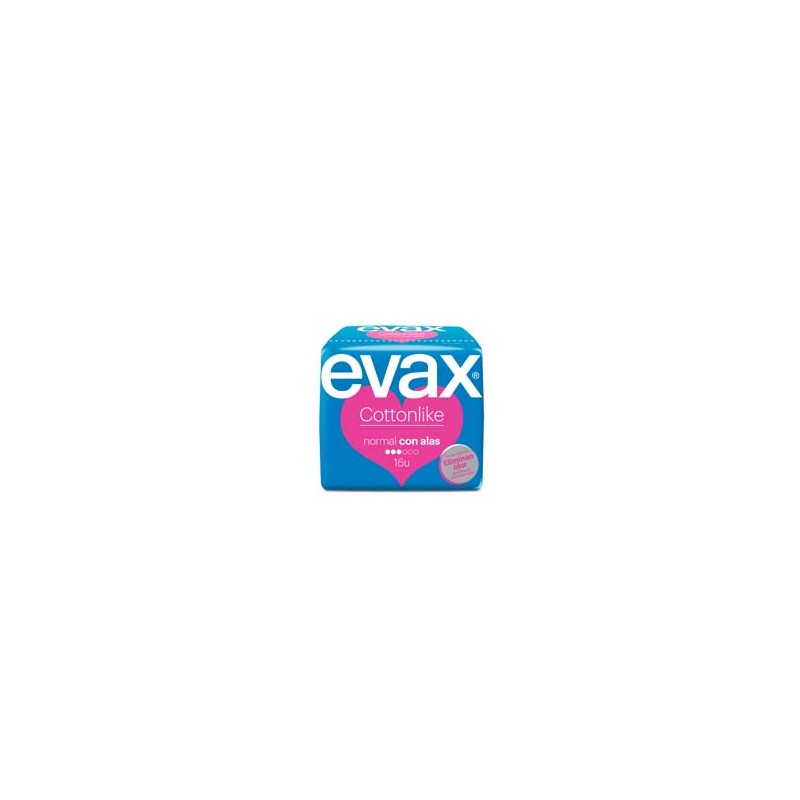 EVAX Cottonlike Normal Compresas con Alas – 16 Unidades