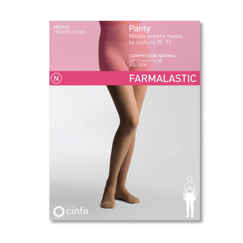 Farmalastic Panty Media Entera (E-T) Compresión Normal Negra Talla Pequeña – 1 Unidad