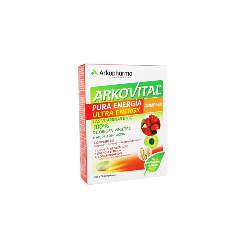 ARKOVITAL Pura Energía COMPLEX - Mejora la Concentración (30 comprimidos)