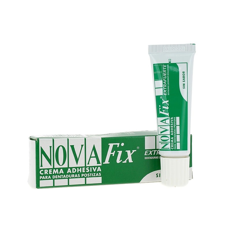 Novafix Extra Fuerte Crema Adhesiva para Prótesis Dental Sin Sabor (20 g)