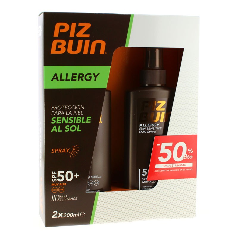 Piz Buin Allergy Spray Piel Sensible SPF 50+ Duplo (2 x 200 ml)