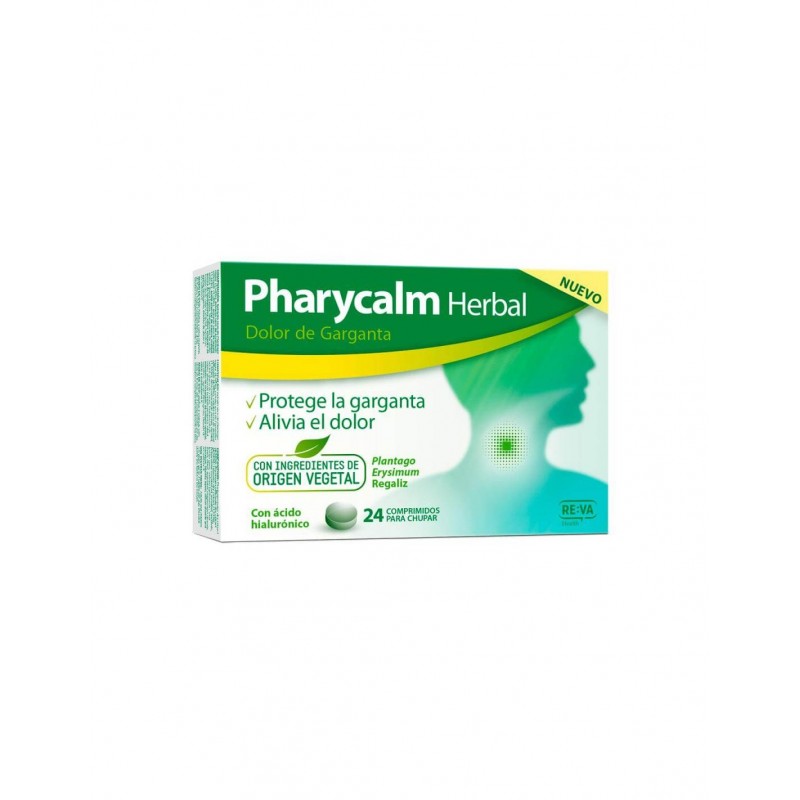 Reva-Health Pharycalm Herbal Dolor de Garganta - 24 Comprimidos