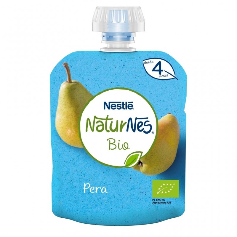 Nestlé NaturNes Bio Bolsita de Puré de Frutas Sabor a Pera (90 g)