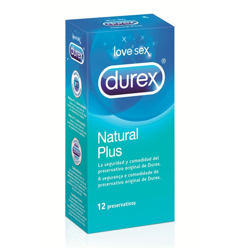 Durex Preservativo Natural Plus – 12 Unidades