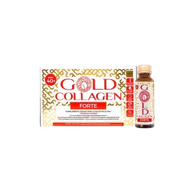 Gold Collagen FORTE – Tratamiento Hidratación y Firmeza Piel 10 días  (10 viales x 50 ml)