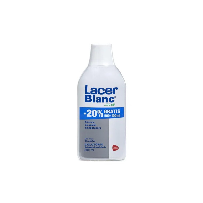 Lacer Blanc Nueva Menta Colutorio - 600 ml (500 ml +20% Gratis)