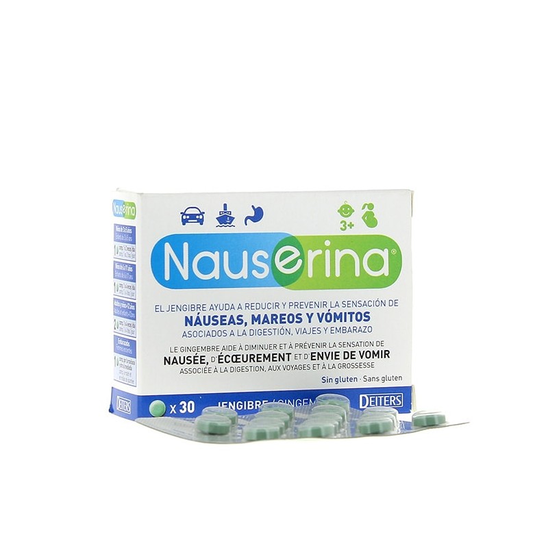 Deiters Nauserina Anti Náuseas y Mareos – 30 Comprimidos